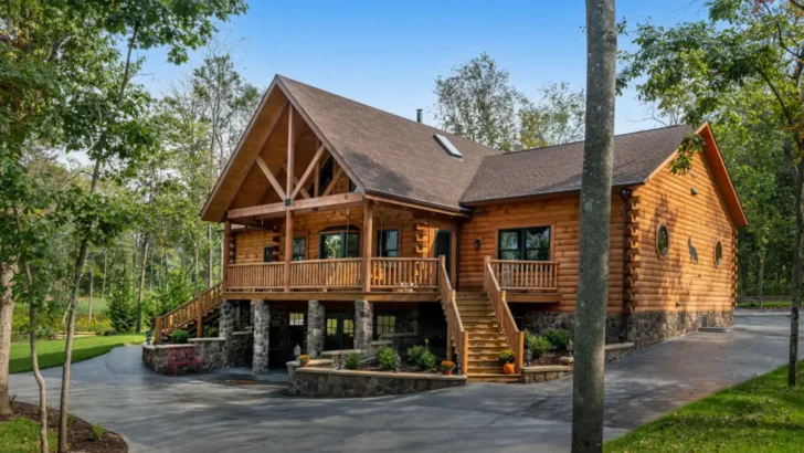 Gorgeous Log Cabin Explore The Charms Of Moon And Stars