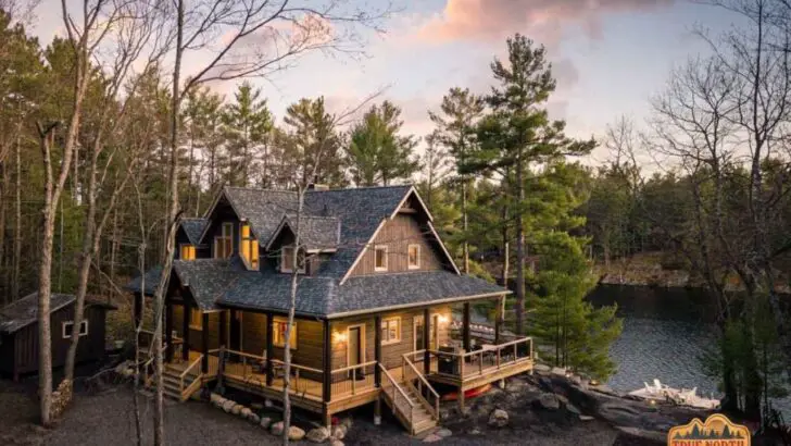 Stunning Log Cabin With A Lovely Design And A Cozy Feel