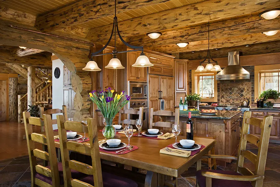 Modern log cabin