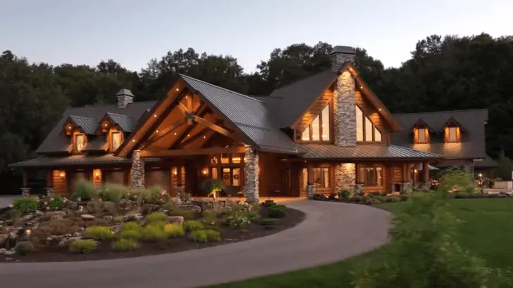 The Grand Log Home with Its Own Runway & Unbelievable Design!