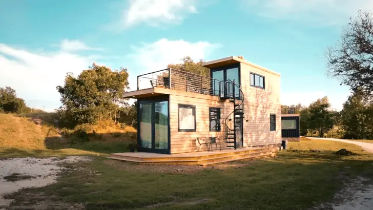 Wonderfully Designed Two-Story Shipping Container Home