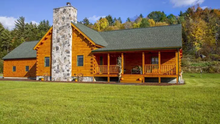 Guided Tour Of A Gorgeous Log Cabin With Modern Conveniences