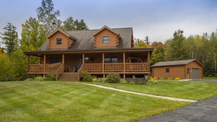 Stunning Log Cabin With Lovely Views And A Charming