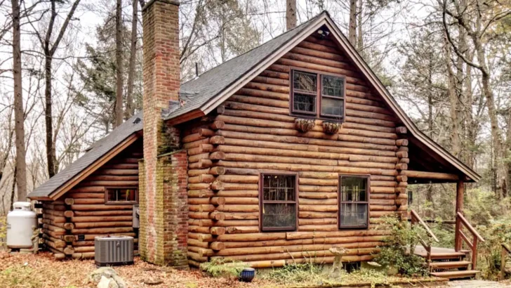 Beautiful Log Cabin On Three Private Acres With An Amazing Design Inside