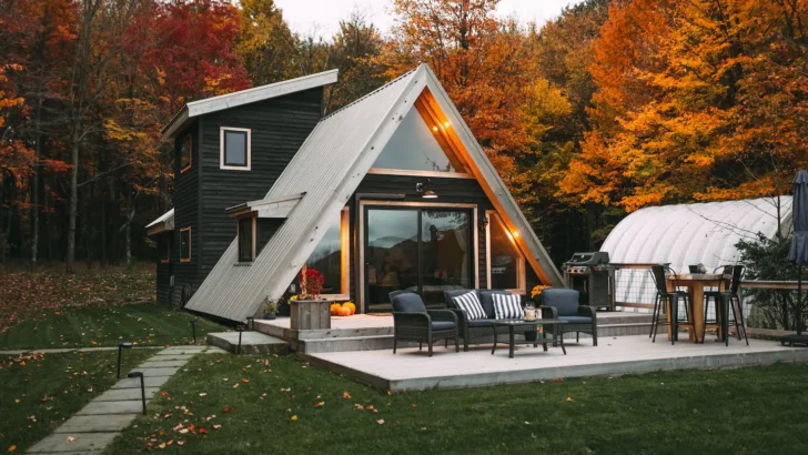 Discover Tranquility In This Secluded A-Frame Cabin And Charming