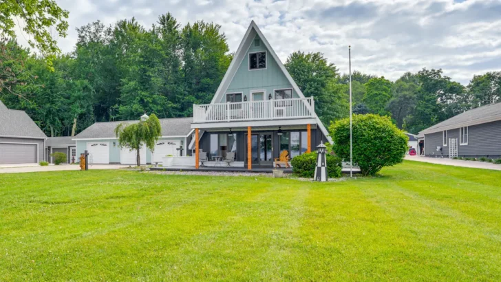 Discover The Magic Of Lakeside Living In This Stunning A-Frame Cabin