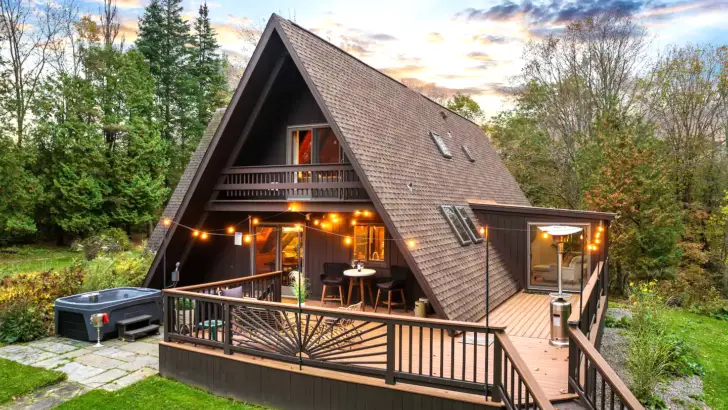 Fantastic A-Frame Cabin In LaFayette That Is Rustic And Has Lovely Views