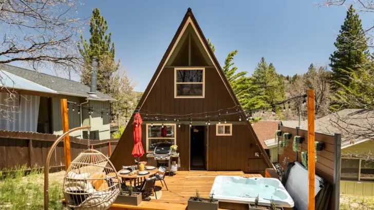 Charming A-Frame Cabin From The 1960s That Is Romantic And Beautiful