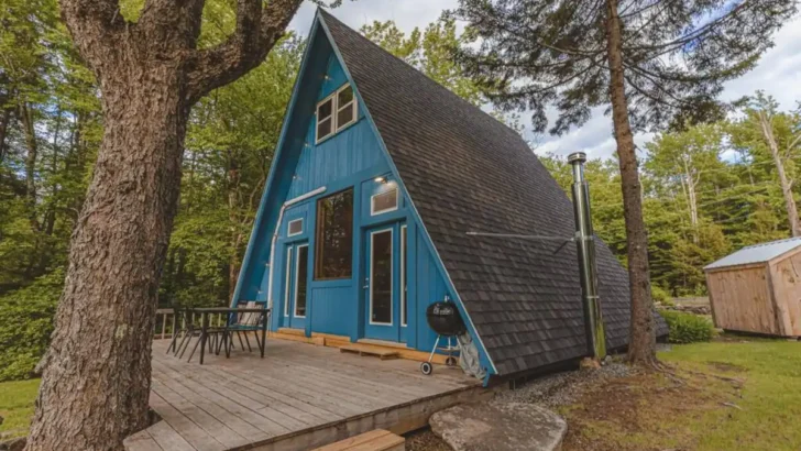 Escape To The Woods In This Charming A-Frame Cabin