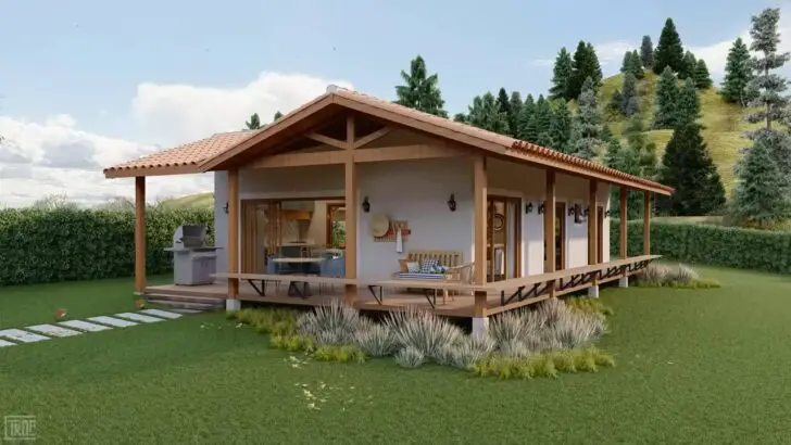 Fantastic Tiny House Intertwined With Nature