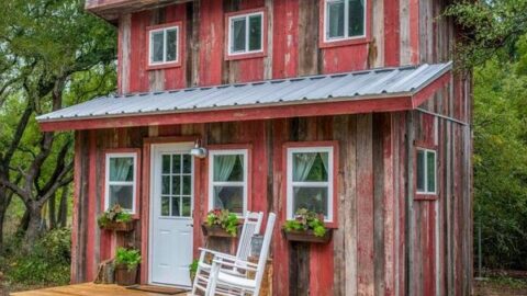 Beautifully Designed And Charming Little Red Hen Tiny Cabin That Is Rustic