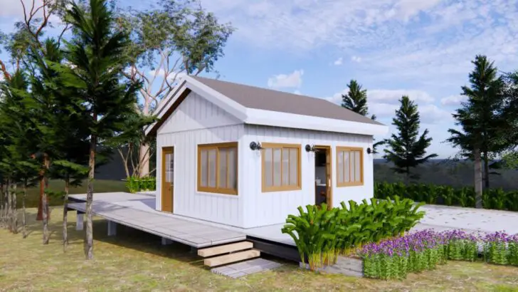 Peaceful 32m2 Tiny House Plan With Beautiful Design