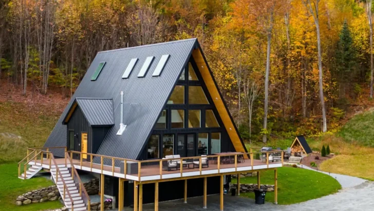 Experience The Ultimate Getaway In Our Stylish A-Frame Cabin