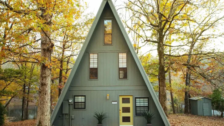 Beautifully Designed Inside This Amazing A-Frame Cabin And Enchanting