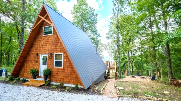 Modern A-Frame Cabin With A Breathtaking View And Magical