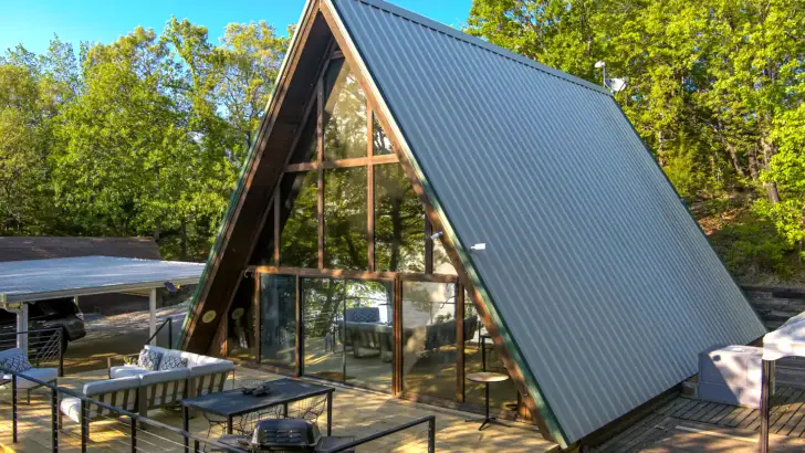 Beautifully Designed Modern A-Frame Cabin On Keystone Lake