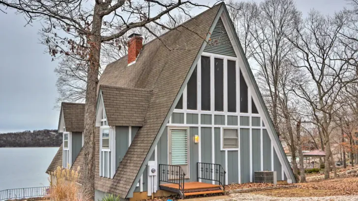 Waterfront A-Frame Cabin With Game Room And Private Yard!