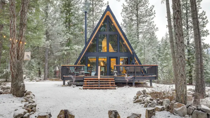 Beautiful A-frame Cabin Just Steps From The Clark Fork River And A Magical