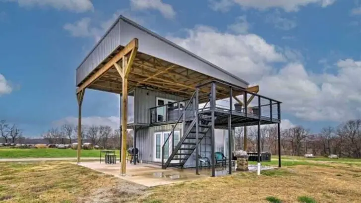 One Of A Kind Shipping Container House For Couples To Entertain