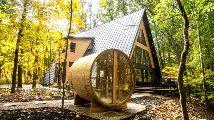 Discover The Hidden Gem Of Our A-Frame Cabin, Nestled Amidst A Breathtaking Forest