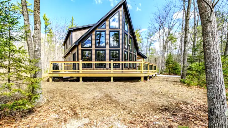 Amazing A-Frame Cabin With A Magical Look And A Cozy Feel