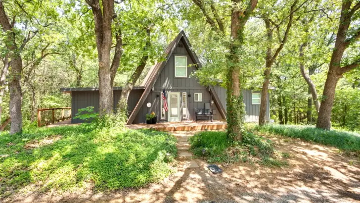 Gorgeous A-Frame Cabin With A Lovely Interior Design And Magical