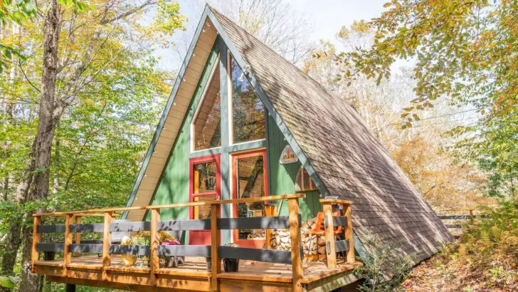 Enjoy The Peace And Quiet Of Your A-Frame Cabin Sanctuary