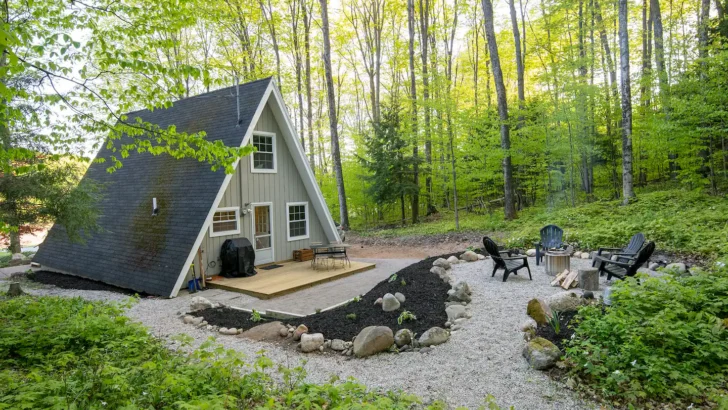 Embrace The Simplicity Of Nature In This Charming A-Frame Cabin