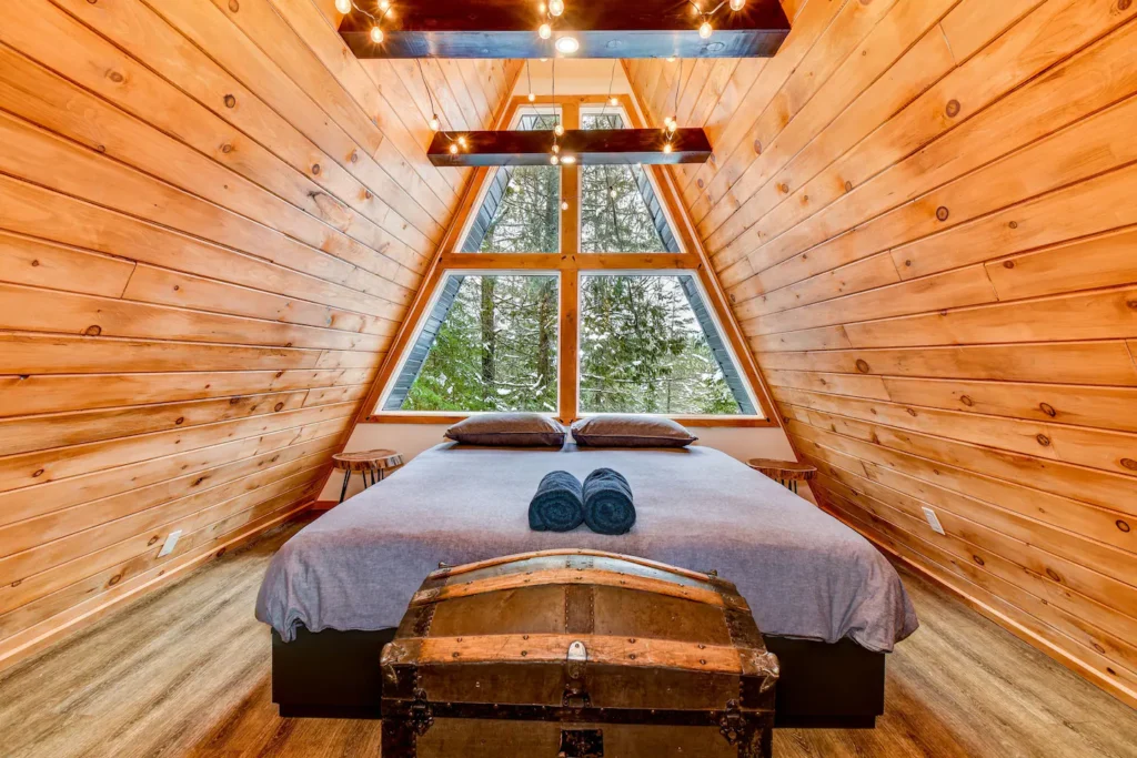 Modern A-frame cabin