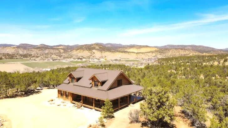 Charming Log Cabin Nestled Amidst Breathtaking Scenery