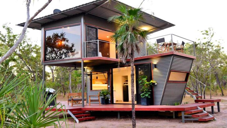 Modern Two Storey Shipping Container House In Australia