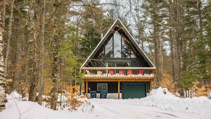 Beautiful A-Frame Cabin With Exquisite Furnishings And Intriguing Details