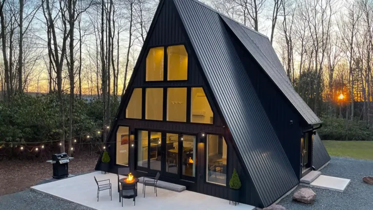 Amazingly Designed Pocono A-Frame Cabin In An Enchanted Forest