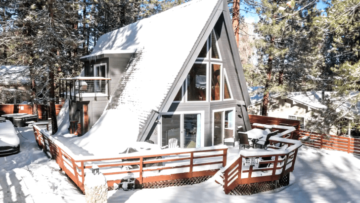 A Contemporary A-Frame Cabin Renovated And Enthralling