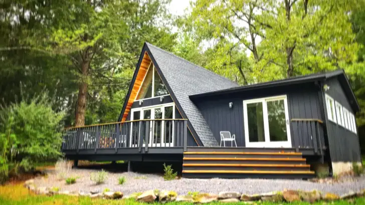 Cozy A-Frame Cabin With Charming Interior And Gorgeous Design