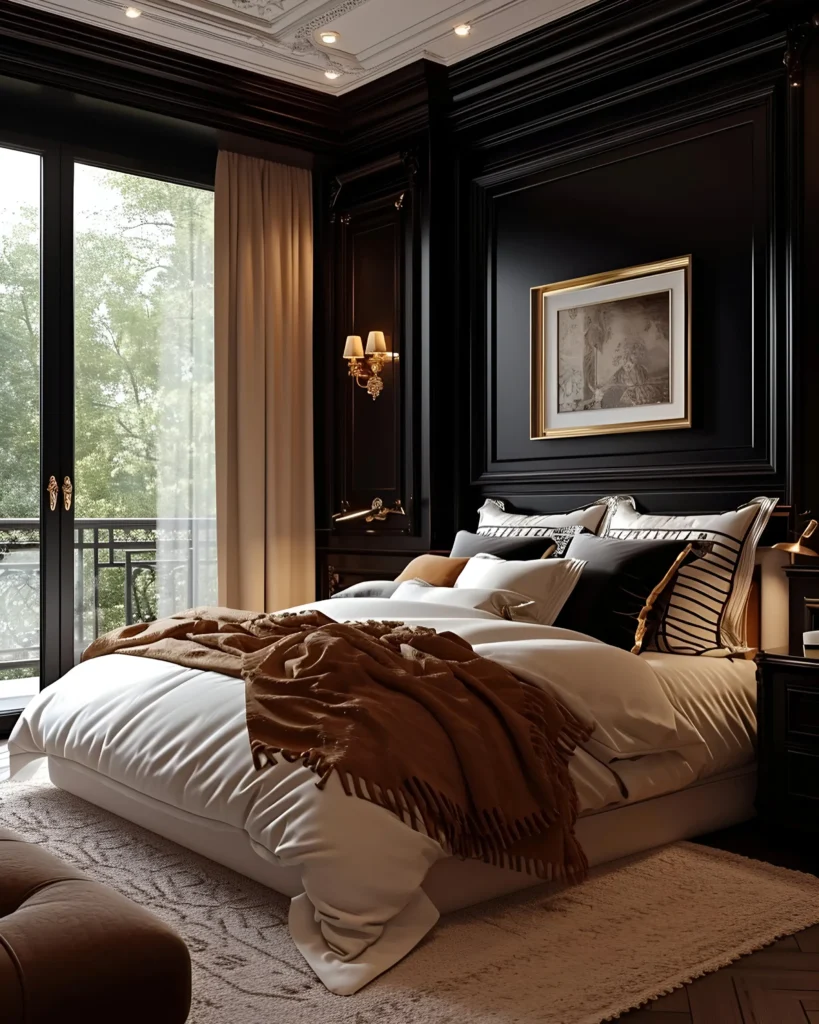 40 Modern Black and White Bedrooms Ideas with Panoramic Views