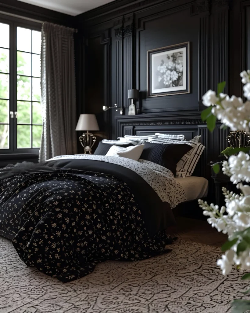 40 Modern Black and White Bedrooms Ideas with Panoramic Views