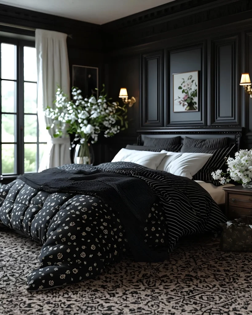 40 Modern Black and White Bedrooms Ideas with Panoramic Views