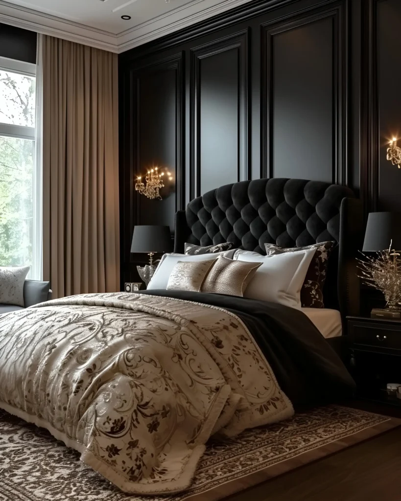 40 Modern Black and White Bedrooms Ideas with Panoramic Views