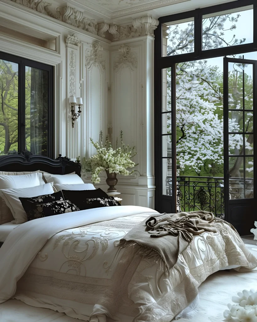 40 Modern Black and White Bedrooms Ideas with Panoramic Views