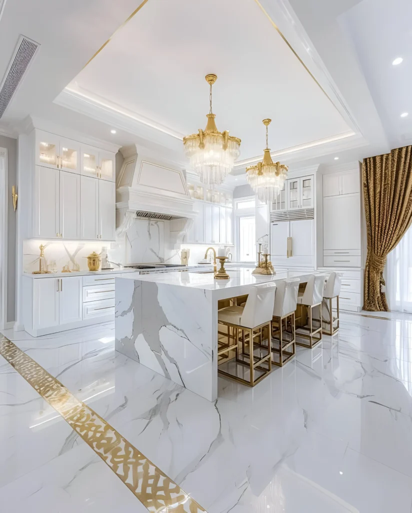 White and Gold Marble Luxury