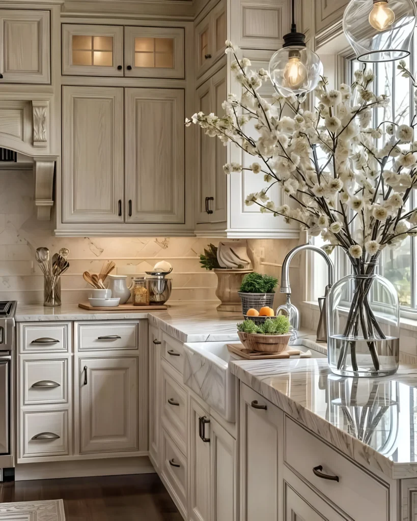 Chic Traditional Kitchen with Decorative Accents