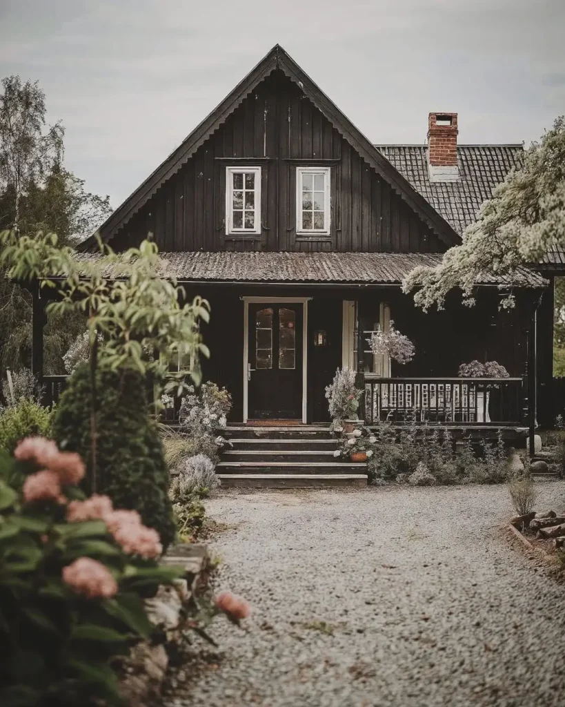 Fall in Love with This Gorgeous Black Cabin