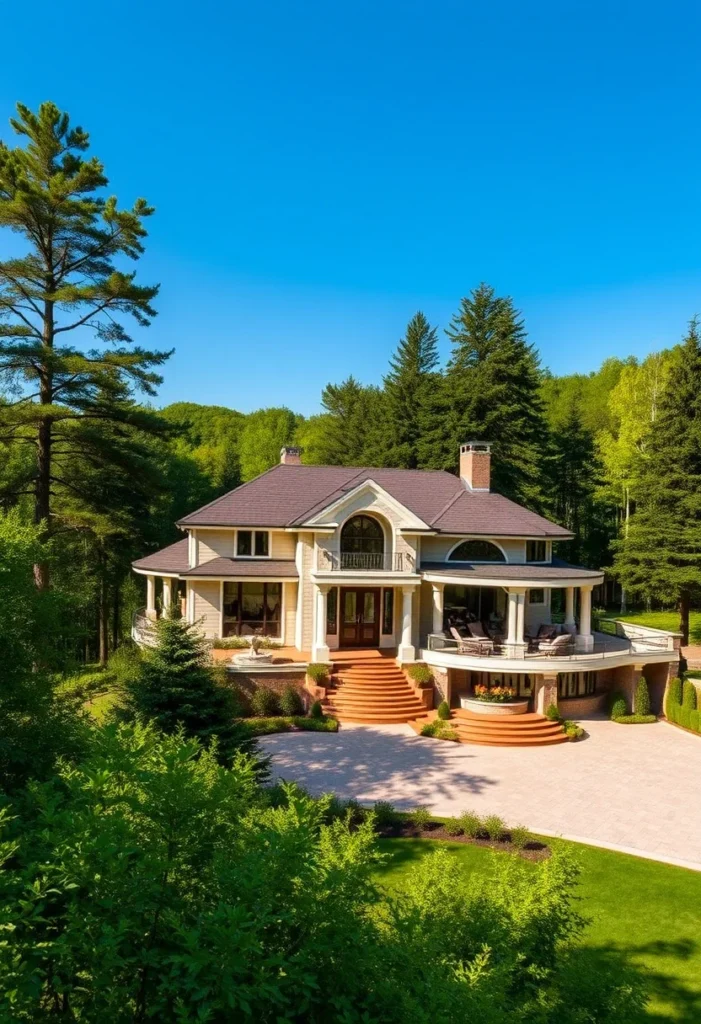 Luxury Mountain Mansion, Elevated Lot, Wrap-Around Porch, Balcony, Forest Views