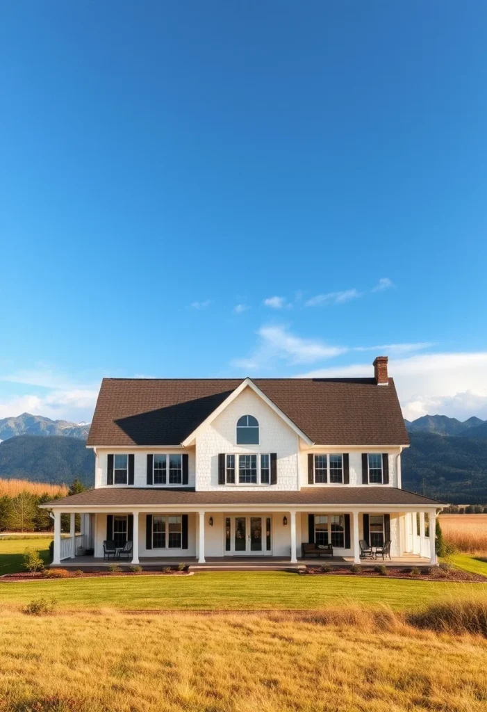 Black and White Farmhouse Exterior Design