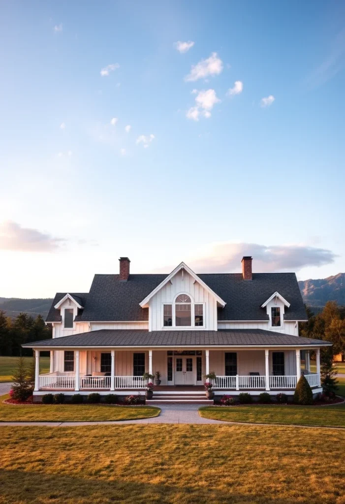 Dreamy Farmhouse with Gables and Dormers