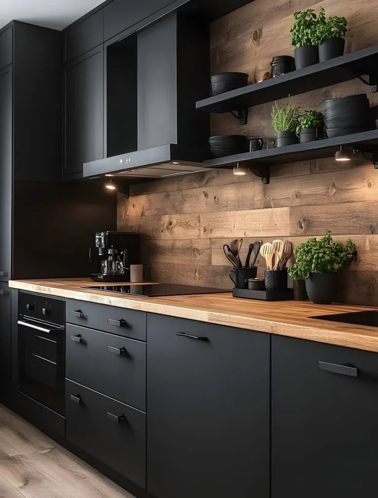 luxury black kitchens