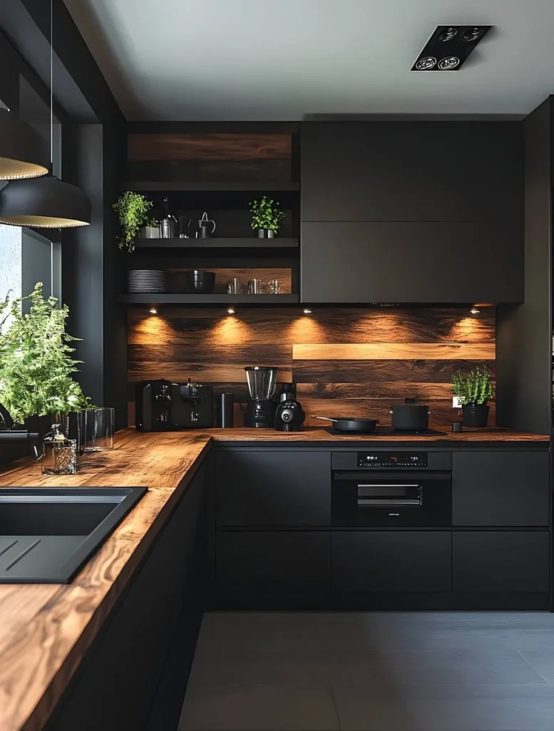 luxury black kitchens