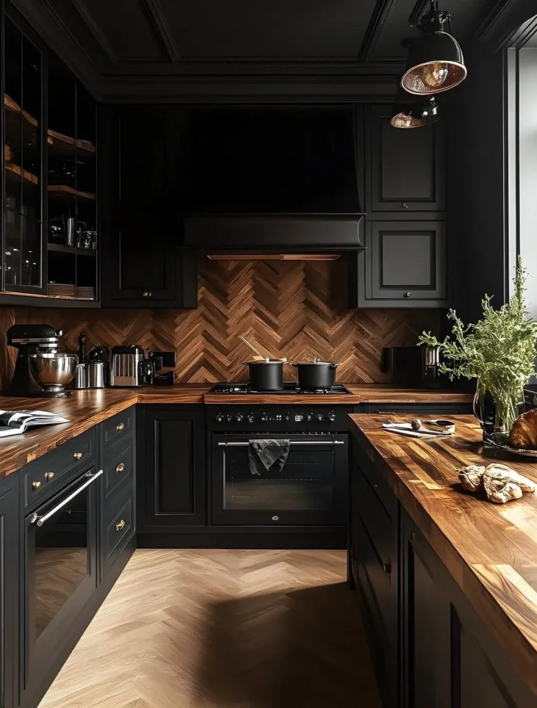 luxury black kitchens