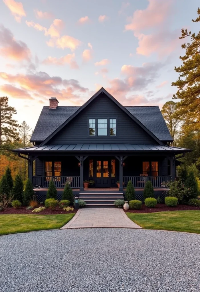 black farmhouse exteriors